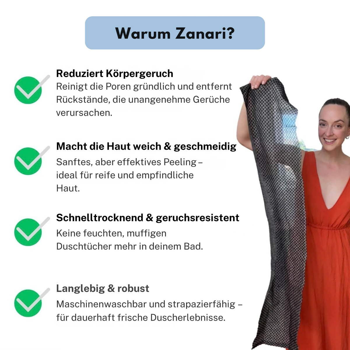 Zanari Peeling-Duschtuch
