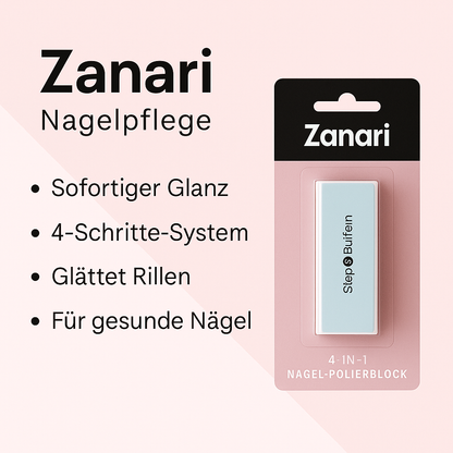 Zanari Polierblock – 4-in-1 Nagelfeile für Glanz & Pflege