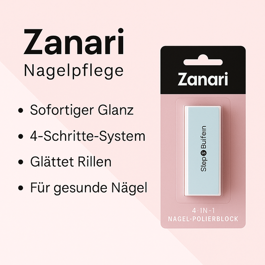 Zanari Polierblock – 4-in-1 Nagelfeile für Glanz & Pflege